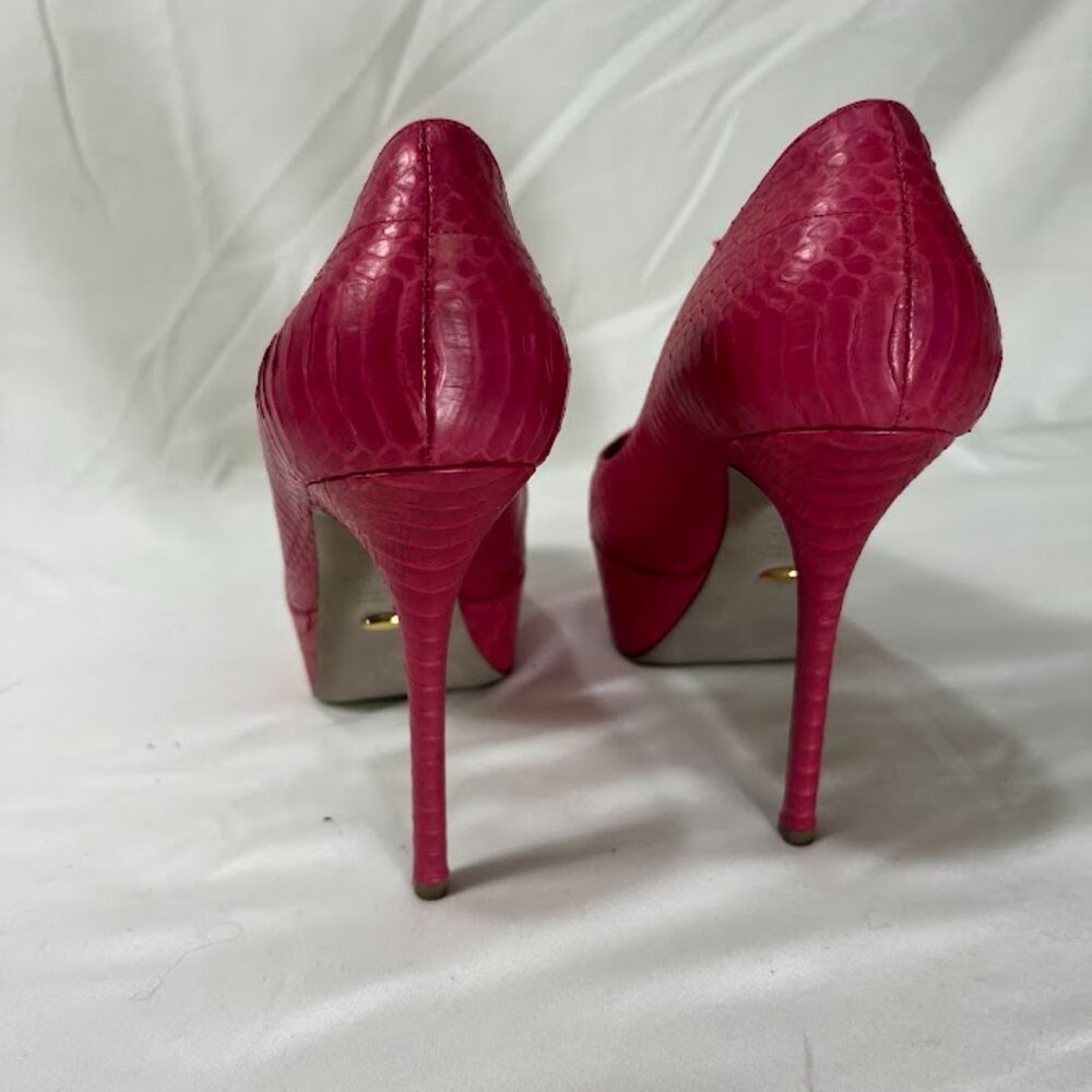 Sergio Rossi Platform Python Shoes - Size 37 1/2 … - image 4